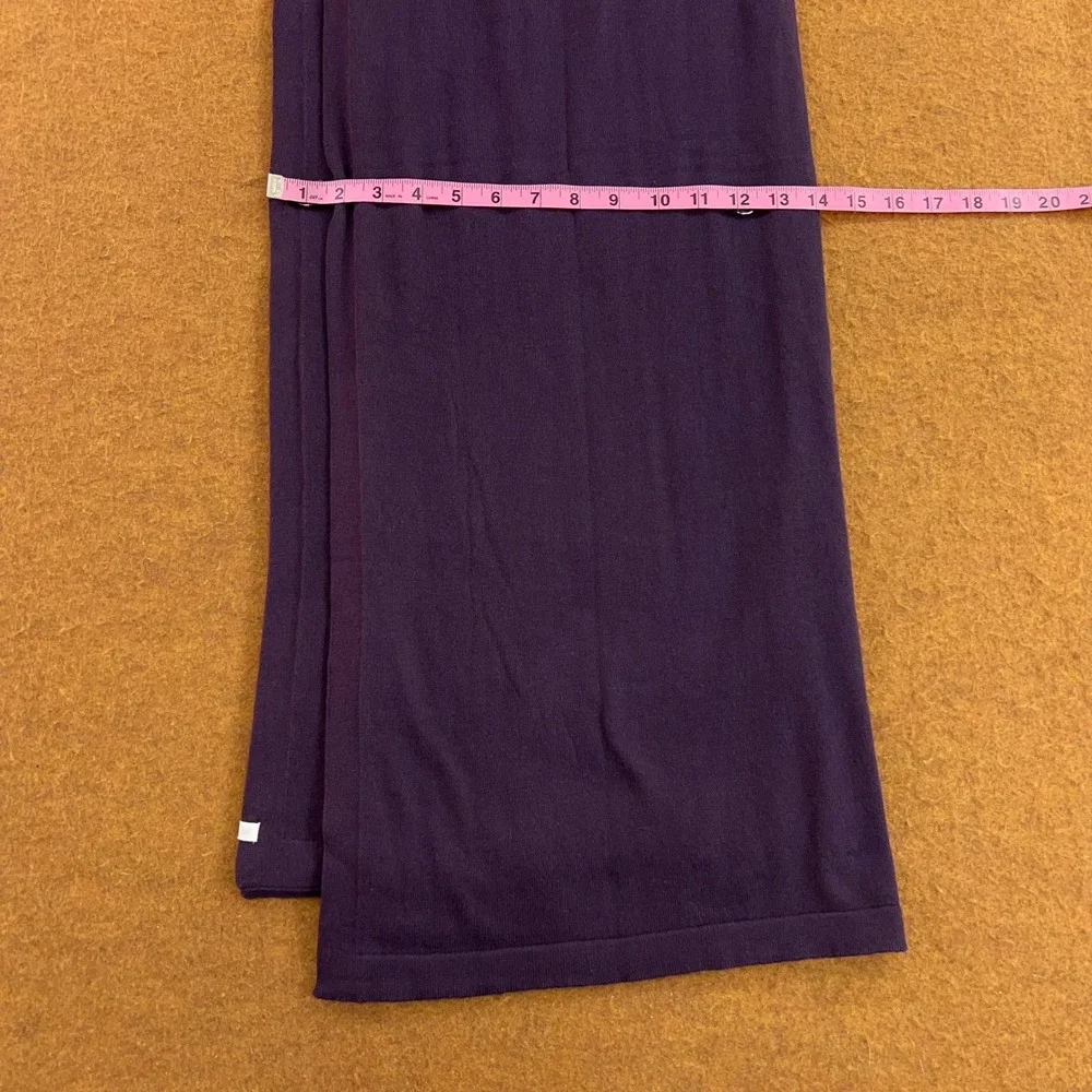 Koyuchi Women One Size Purple 100% Organic Cotton Knit Scarf New